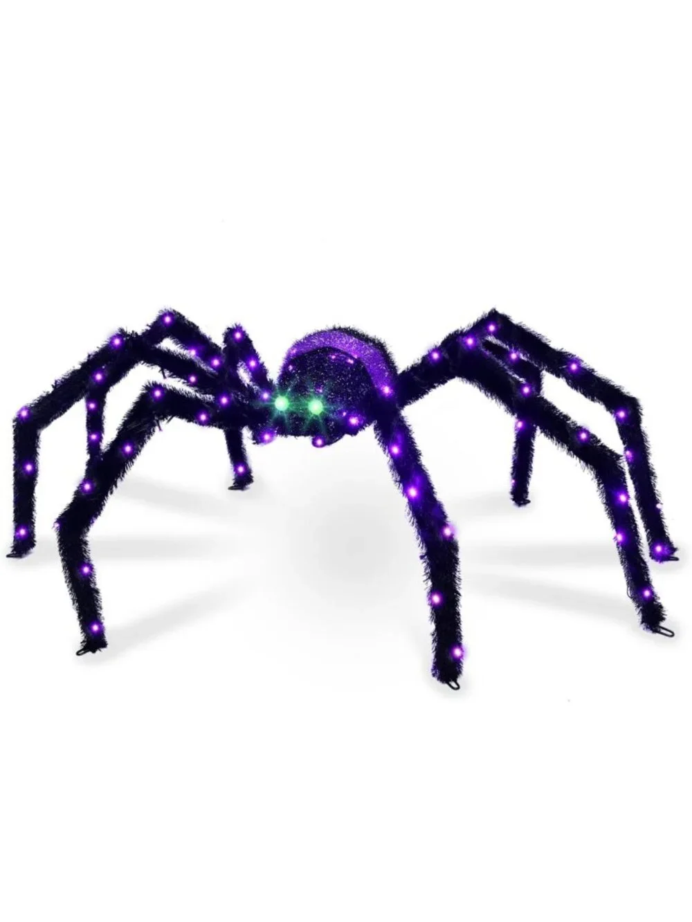 Giant 4.2FT Lighted Spider Halloween Decoration - Waterproof Outdoor Decor with